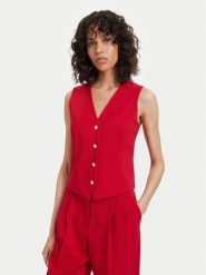 Tommy Hilfiger Kamizelka WW0WW48882 Czerwony Regular Fit. Czerwone kamizelki damskie Tommy Hilfiger, bez wzorów, z syntetyku, bez kaptura. Za 699.99 zł.