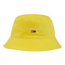 Kapelusz Tommy Jeans Sport Bucket - AW0AW11661-ZGF. Żółte kapelusze damskie Tommy Hilfiger, bez wzorów, z jeansu, sportowe. Za 169.05 zł.
