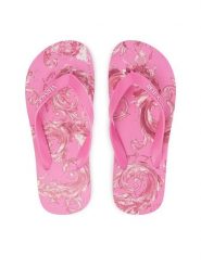 Versace Jeans Couture Japonki 80VA3SQ7 ZSS80 Różowy. Czerwone klapki damskie Versace Jeans Couture, bez wzorów, z jeansu, bez obcasa, bez zapięcia. Za 269.99 zł.