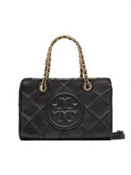 Tory Burch Torebka Fleming Soft Mini Chain Tote 152334 Czarny. Czarne torebki klasyczne damskie Tory Burch, ze skóry, bez dodatków. Za 1,699.00 zł.