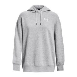 Damska bluza z kapturem Under Armour Essential Flc OS. Białe bluzy damskie Under Armour, s, bez wzorów, z dzianiny, z kapturem. Za 280.07 zł.