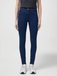 Wrangler Dżinsy - Skinny fit - w kolorze granatowym rozmiar: W28/L32. Niebieskie jeansy damskie Wrangler, z podwyższonym stanem. Za 153.71 zł.