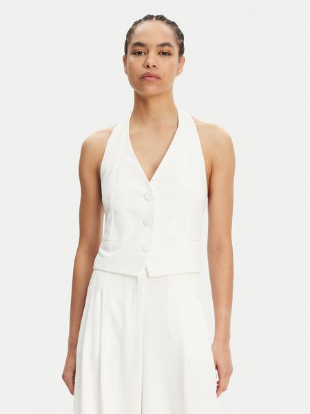 Patrizia Pepe Kamizelka 2C1618 A411 Białe złoto Regular Fit. Białe kamizelki damskie Patrizia Pepe, bez wzorów, z syntetyku, bez kaptura. Za 549.99 zł.