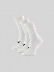 4F Skarpetki długie (3-pack) damskie - białe 35-38. Białe skarpetki damskie 4F, bez wzorów, z bawełny. Za 59.99 zł.