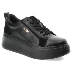 Czarne Sneakersy Filippo Modne Obuwie Damskie. Czarne obuwie sportowe damskie Filippo, na wiosnę, ze skóry, bez zapięcia, trekkingowe. Za 179.00 zł.