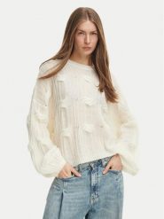 BOSS Sweter 50569870 Kremowy Relaxed Fit. Białe swetry klasyczne damskie Boss, l, z wełny, bez kołnierzyka. Za 999.99 zł.