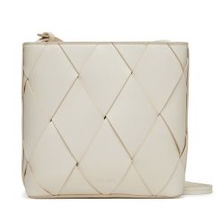 Torebka Calvin Klein. Białe listonoszki damskie Calvin Klein, bez wzorów, bez dodatków. Za 409.99 zł.