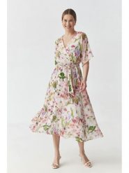 TATUUM Sukienka w kolorze jasnoróżowo-zielonym rozmiar: 38. Różowe sukienki damskie TATUUM, bez wzorów, z tkaniny, bez ramiączek. Za 248.58 zł.