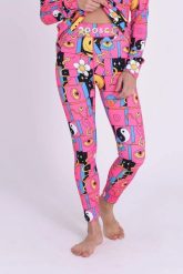 Legginsy termoaktywne – Trippy Hippy damskie. Czerwone legginsy damskie OOSC, s, bez wzorów, z materiału. Za 269.99 zł.