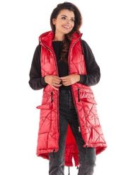 Awama Kamizelka w kolorze czerwonym rozmiar: L/XL. Czerwone kamizelki damskie Awama, l, bez wzorów, bez kaptura. Za 223.99 zł.