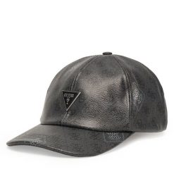 Czapka z daszkiem Guess. Szare czapki z daszkiem damskie Guess, z aplikacjami. Za 199.99 zł.
