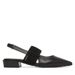 Czółenka Hispanitas. Czarne czółenka damskie Hispanitas, bez wzorów, bez obcasa. Za 609.99 zł.