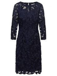 APART Sukienka w kolorze granatowym rozmiar: 36. Niebieskie sukienki damskie Apart, bez wzorów, z koronki, bez ramiączek. Za 591.45 zł.