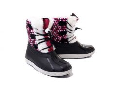 MANITU 120001-43 pink, śniegowce damskie. Czerwone śniegowce damskie Manitu, z gumy. Za 189.90 zł.