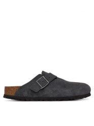 Birkenstock Klapki Canto 1031678 Szary. Szare klapki damskie Birkenstock, bez wzorów, ze skóry, bez obcasa, bez zapięcia. Za 639.99 zł.