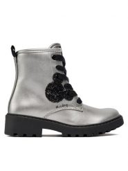Geox Trapery Jr Casey J3620G 000NF C1009 M Srebrny. Szare kozaki dziewczęce Geox, bez wzorów, ze skóry, bez obcasa, bez zapięcia. Za 399.99 zł.