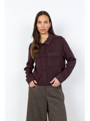Soyaconcept Kurtka koszulowa "Banu" w kolorze ciemnobrązowym rozmiar: XL. Brązowe kurtki damskie Soyaconcept, xl, bez wzorów, bez kaptura. Za 219.95 zł.