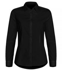 Clique Stretch Shirt L/S Women – koszula stretch z długim rękawem – Black. Czarne koszule damskie CLIQUE, l, bez wzorów, z bawełny, bez kołnierzyka, bez ramiączek. Za 202.53 zł.