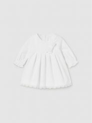 Mayoral Sukienka elegancka 2.854 Écru Regular Fit. Sukienki dziewczęce Mayoral, bez wzorów, z syntetyku, bez ramiączek. Za 119.99 zł.