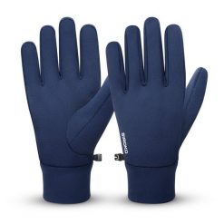 Wodoodporne rękawiczki do biegania w terenie Siroko Sasso Blue. Niebieskie rękawiczki damskie SIROKO, bez wzorów, z tkaniny. Za 122.00 zł.