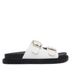 Klapki MEXX. Białe klapki damskie Mexx, bez wzorów, bez obcasa, bez zapięcia. Za 249.99 zł.