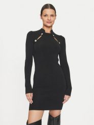 Marciano Guess Sukienka dzianinowa Chiara 4YGK73 5817Z Czarny Slim Fit. Czarne sukienki damskie Marciano Guess, z aplikacjami, z dzianiny, bez ramiączek. Za 189.99 zł.