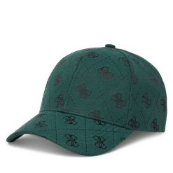 Czapka z daszkiem Guess. Zielone czapki z daszkiem damskie Guess, z aplikacjami. Za 119.99 zł.