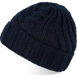 Czapka damska granatowa PAOLO PERUZZI A-05-DB. Niebieskie czapki damskie PAOLO PERUZZI, na zimę, bez wzorów, z materiału. Za 59.99 zł.
