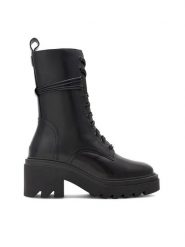 Gino Rossi Botki RST-CIRCLE-01B Czarny. Czarne botki damskie Gino Rossi, ze skóry, bez obcasa, na słupku, bez zapięcia. Za 379.99 zł.