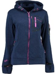 Geographical Norway Kurtka polarowa "Telectra" w kolorze granatowym rozmiar: XXL. Niebieskie kurtki damskie Geographical Norway, xxl, z aplikacjami, z polaru, bez kaptura. Za 161.73 zł.