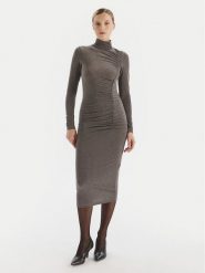 Artigli Sukienka koktajlowa ACAB003376 Szary Slim Fit. Szare sukienki damskie Artigli, bez wzorów, z syntetyku, wizytowe, bez ramiączek. Za 369.99 zł.