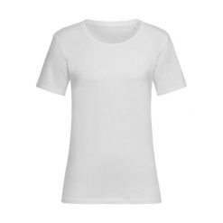 Koszulka Damska Claire Crew Neck Relaxed Fit T-shirt. Białe bluzki damskie Stedman, xs, bez wzorów, sportowe, bez kołnierzyka, bez ramiączek. Za 54.99 zł.