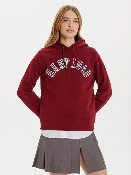 Gant Bluza 1949 Arch Graphic 4201262 Czerwony Loose Fit. Czerwone bluzy damskie Gant, xl, bez wzorów, z bawełny, bez kaptura. Za 449.99 zł.