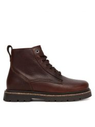 Birkenstock Trapery Highwood Lace Mid 1030784 Brązowy. Brązowe trapery damskie Birkenstock, ze skóry, bez zapięcia. Za 866.99 zł.