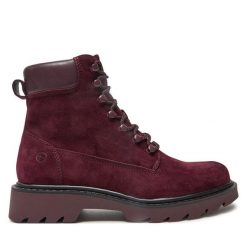 Trapery Tamaris. Czerwone trapery damskie Tamaris, bez zapięcia. Za 359.99 zł.