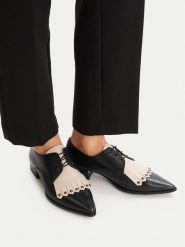 Hispanitas Półbuty BHI254263 Czarny. Czarne czółenka damskie Hispanitas, bez wzorów, ze skóry, bez obcasa, na obcasie. Za 368.99 zł.