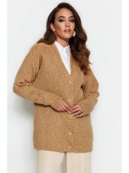 Trendyol Kardigan w kolorze karmelowym rozmiar: M. Brązowe kardigany damskie Trendyol, m, bez wzorów, z wełny. Za 65.99 zł.