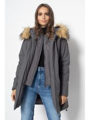 Northwood Płaszcz zimowy w kolorze szarym rozmiar: L. Szare płaszcze damskie Northwood, na zimę, l, bez wzorów, z puchu, bez kaptura. Za 352.21 zł.
