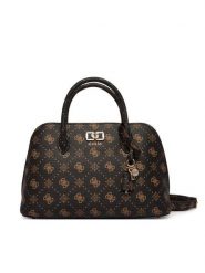 Guess Torebka Emelie Logo HWGP99 28060 Brązowy. Brązowe kuferki damskie Guess, z aplikacjami, ze skóry, bez dodatków. Za 749.99 zł.