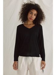 Cotton Candy Koszulka "Nian" w kolorze czarnym rozmiar: XL. Czarne bluzki damskie Cotton Candy, xl, bez wzorów, bez kołnierzyka, bez ramiączek. Za 118.84 zł.