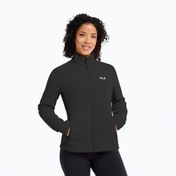 Bluza polarowa damska Jack Wolfskin Taunus 100 Full Zip. Czarne bluzy damskie Jack Wolfskin, l, bez wzorów, z materiału, bez kaptura. Za 239.99 zł.