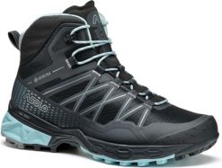 Buty trekkingowe Asolo Tahoe Mid Gore-Tex Czarny/Niebieski. Czarne obuwie trekkingowe damskie Asolo, z gore-texu, bez zapięcia. Za 911.05 zł.