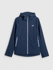 4F Kurtka przejściowa membrana 5000 damska - granatowa XL. Niebieskie kurtki damskie 4F, na jesień, l, bez wzorów, bez kaptura. Za 299.99 zł.