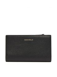 Coccinelle Portfel TQK Coccinelledulse Soft E2 TQK 11 F1 01 Czarny. Czarne portfele damskie Coccinelle, bez wzorów, ze skóry. Za 549.99 zł.