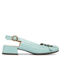 Czółenka Fly London. Zielone czółenka damskie Fly London, bez wzorów, bez obcasa. Za 716.99 zł.