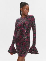 ROTATE Sukienka koktajlowa 112353 Różowy Slim Fit. Czerwone sukienki damskie ROTATE, bez wzorów, z syntetyku, wizytowe, bez ramiączek. Za 779.99 zł.