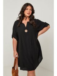 Curvy Lady Sukienka w kolorze czarnym rozmiar: 44/46. Czarne sukienki damskie Curvy Lady, bez wzorów, klasyczne, bez ramiączek. Za 167.28 zł.