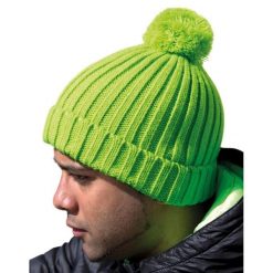 Czapka Dzianinowa. Szare czapki damskie RESULT WINTER ESSENTIALS, bez wzorów, z dzianiny. Za 33.99 zł.