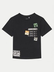 NAME IT T-Shirt Jafar MINECRAFT 13238538 Czarny Regular Fit. Czarne t-shirty i koszulki chłopięce Name it, bez wzorów, z bawełny, bez kołnierzyka, bez ramiączek. Za 59.99 zł.