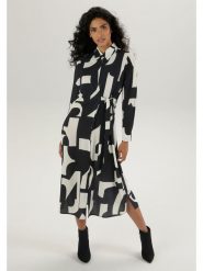 Aniston Sukienka w kolorze czarno-białym rozmiar: 48. Białe sukienki damskie Aniston, bez wzorów, bez ramiączek. Za 104.99 zł.
